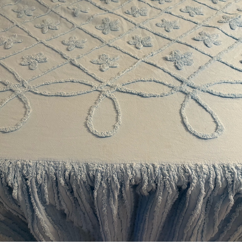 Vintage Chenille Spread , no pillow cases . Made by: Mary Jane Farms